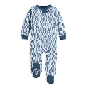 Burt's Bees Baby Watercolor Chevron Organic Baby Loose Fit Footed Sleep & Play